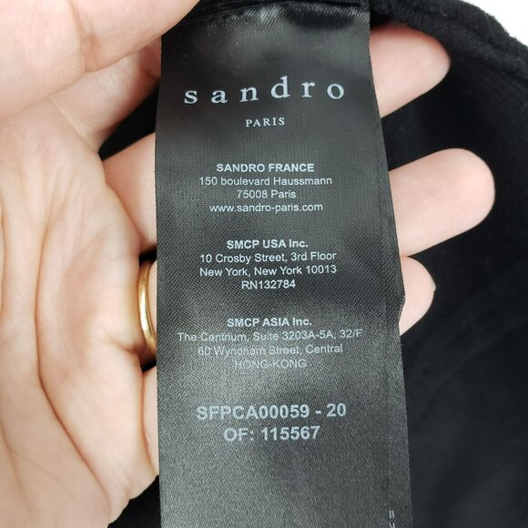 Sandro Paris Bamo Studded Sweater Black Gold Mirrored Embellished Oversized - Picture 8 of 15